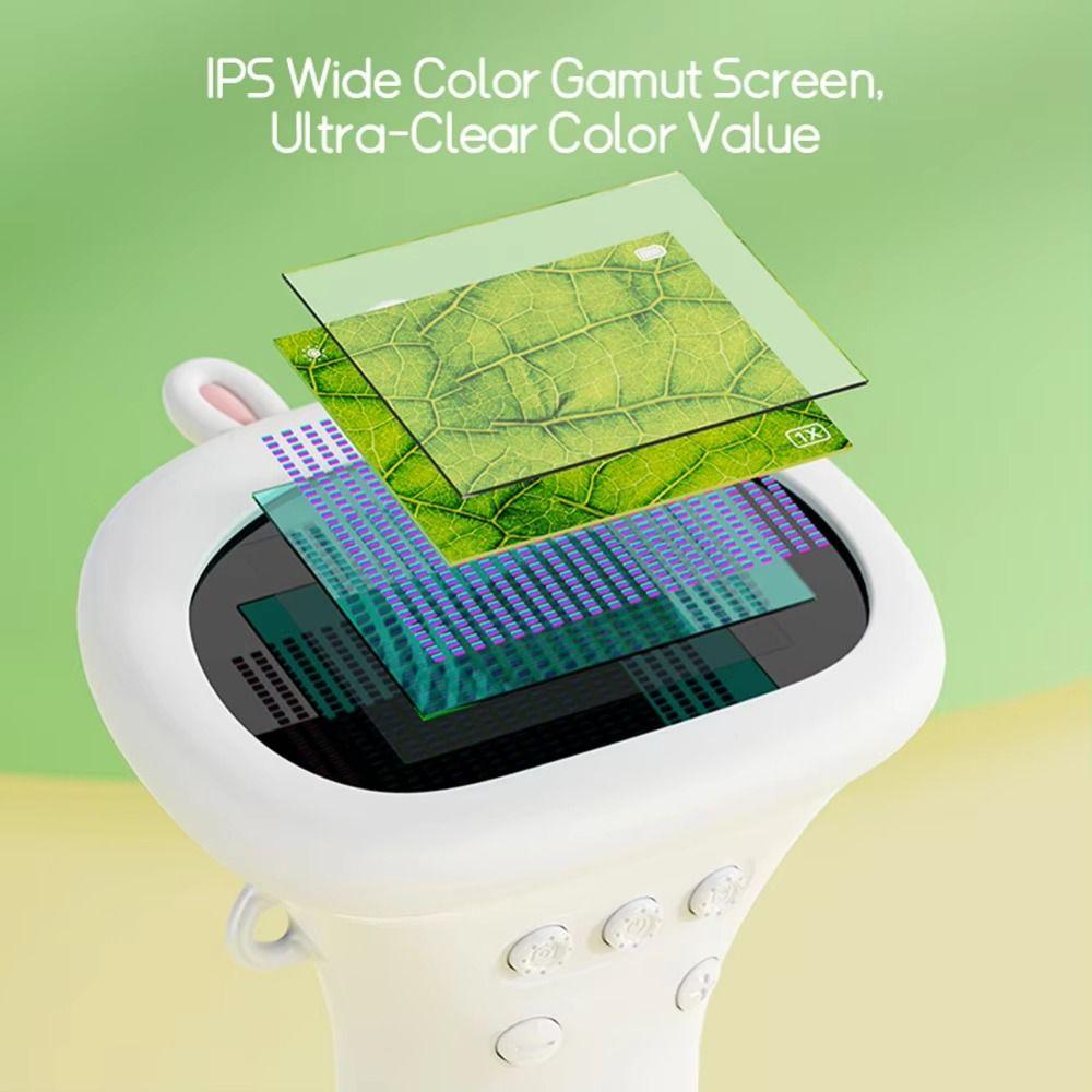 Portable Handheld Digital Microscope 2 Inch IPS Screen Kids Microscope Insect Magnifier