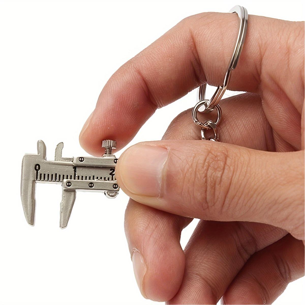Fashionable Mini Vernier Caliper Keychain, Movable Precision Micro Pocket Vernier Caliper Keyring, Car Keychain 1PCS