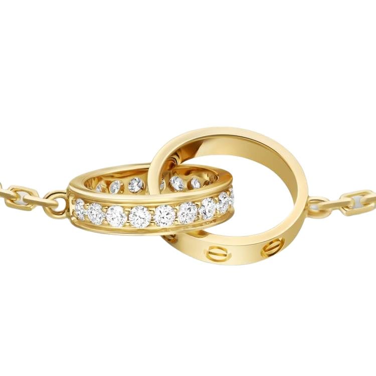 CARTIER LOVE 18K Gold Diamond Bracelets Unisex Rose Gold B6084200