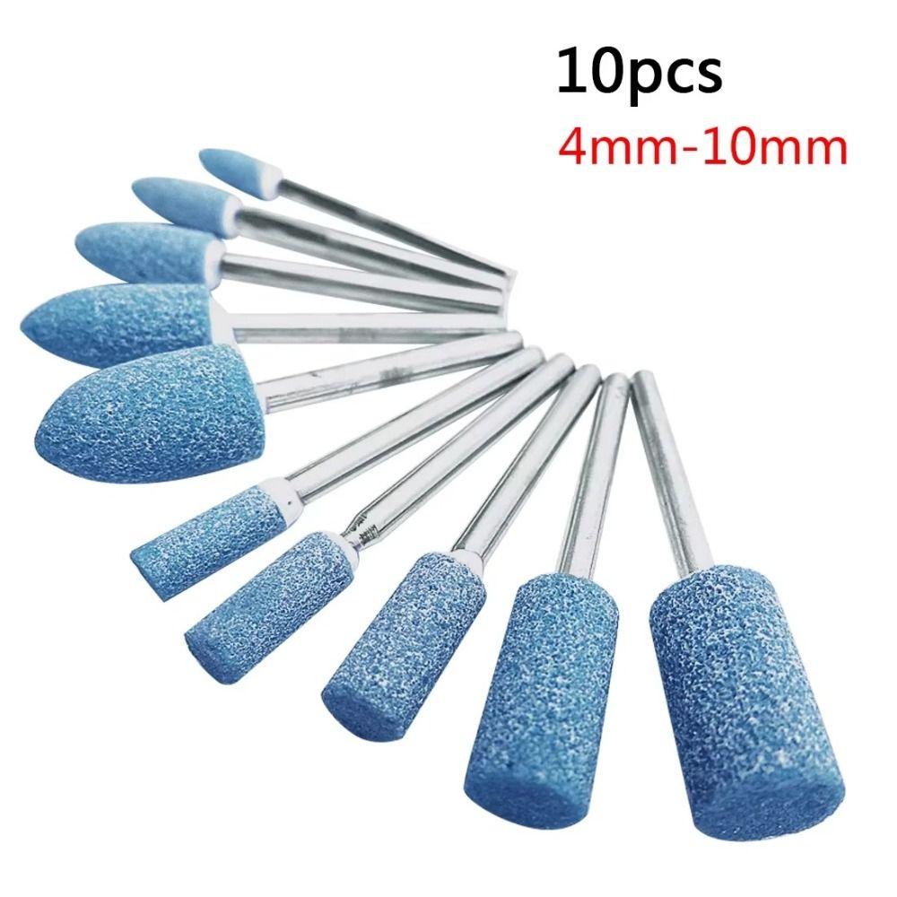 10Pcs Wheel Head Electric Grinding Stone Wheel Blue Mini Drill Rotary Tools Durable Polishing Head
