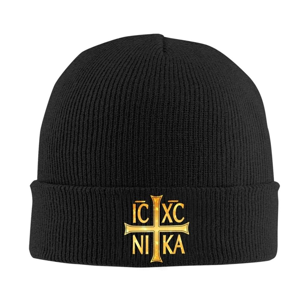 IC XC NIKA Cross Christian Orthodox Hats Autumn Winter Skullies Beanies Baggy Cap Unisex Knitted Hat