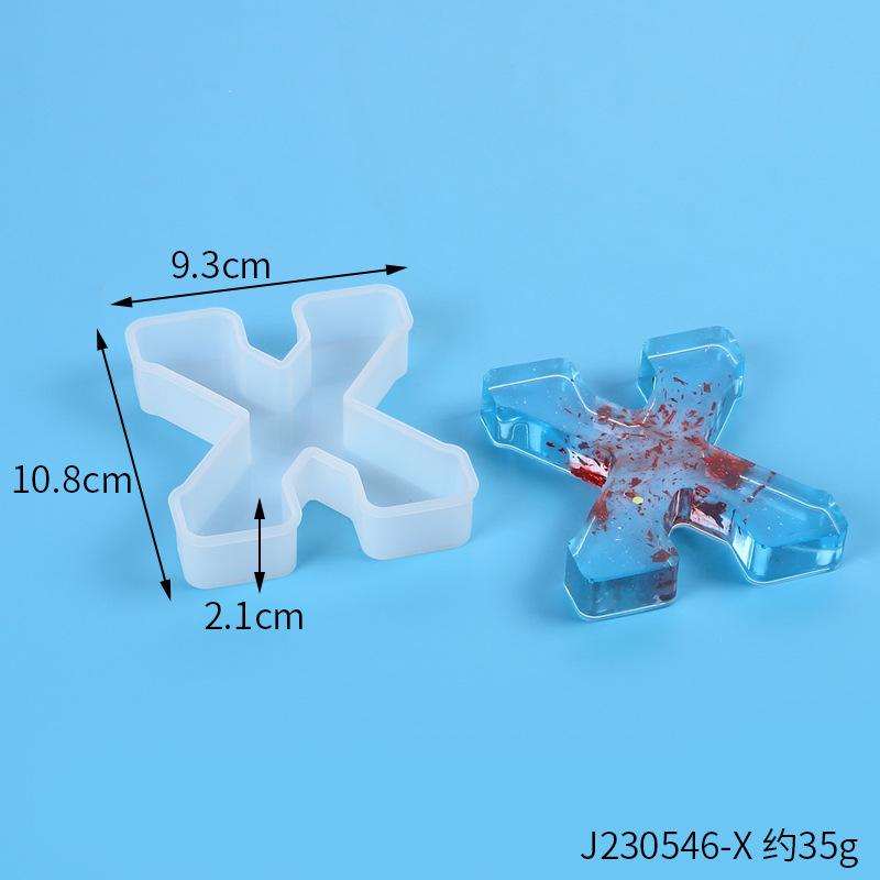 A-Z Alphabet Letter Shape Silicone Resin Casting Molds DIY Epoxy Resin Moulds