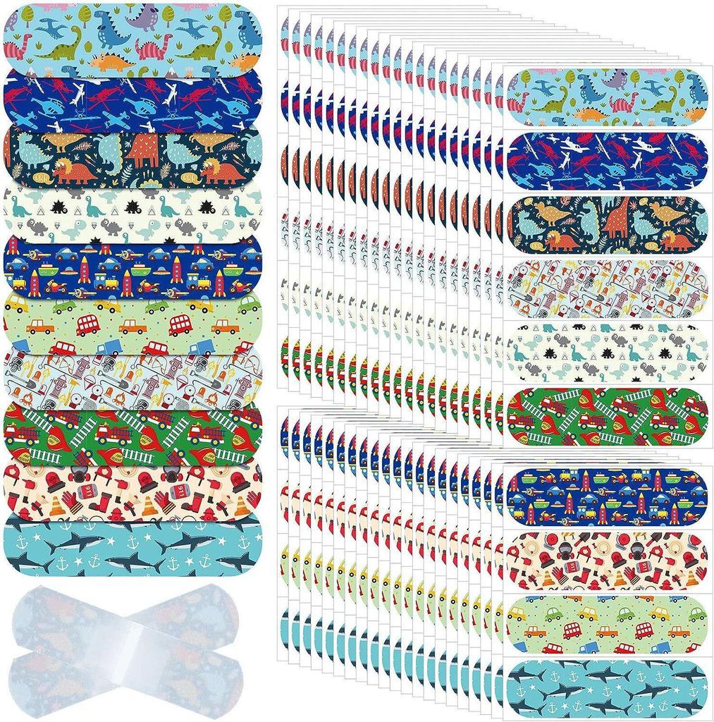 Cartoon Waterproof Hemostatic Band-Aids for Kids - Transparent, Cross-Border Export