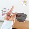 Cat Eye Metal Pochromic Glasses Glitter Anti Blue Light Glasses Retro Round Metal Frame Anti Blue Light Computer Glasses