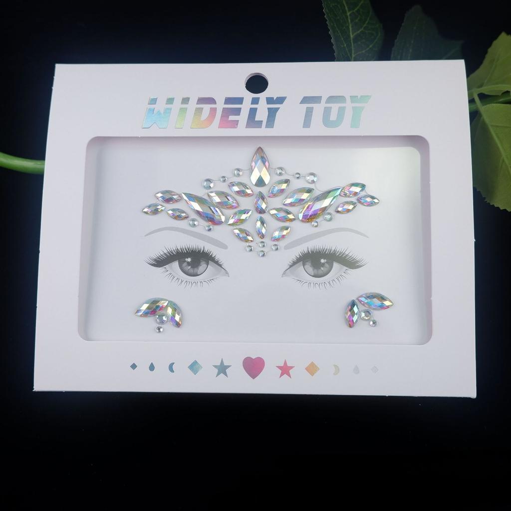 New Crystal Facial Eyebrow Sticker Eye Stickers Forehead Face Sticker Acrylic Gem Temporary Tattoo Party Rhinestone Makeup Tools