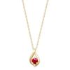 ESTELLE Necklace K10 Yellow Gold July Birthstone Ruby Teardrop Motif [Official] [WEB Exclusive] Women's 0452-8191-0019-0000