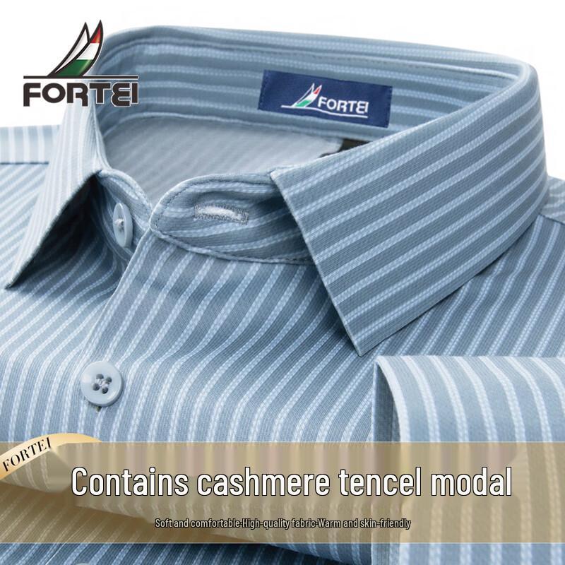 

Futing Men s Cashmere Blend Brushed Long Sleeve Shirt 50