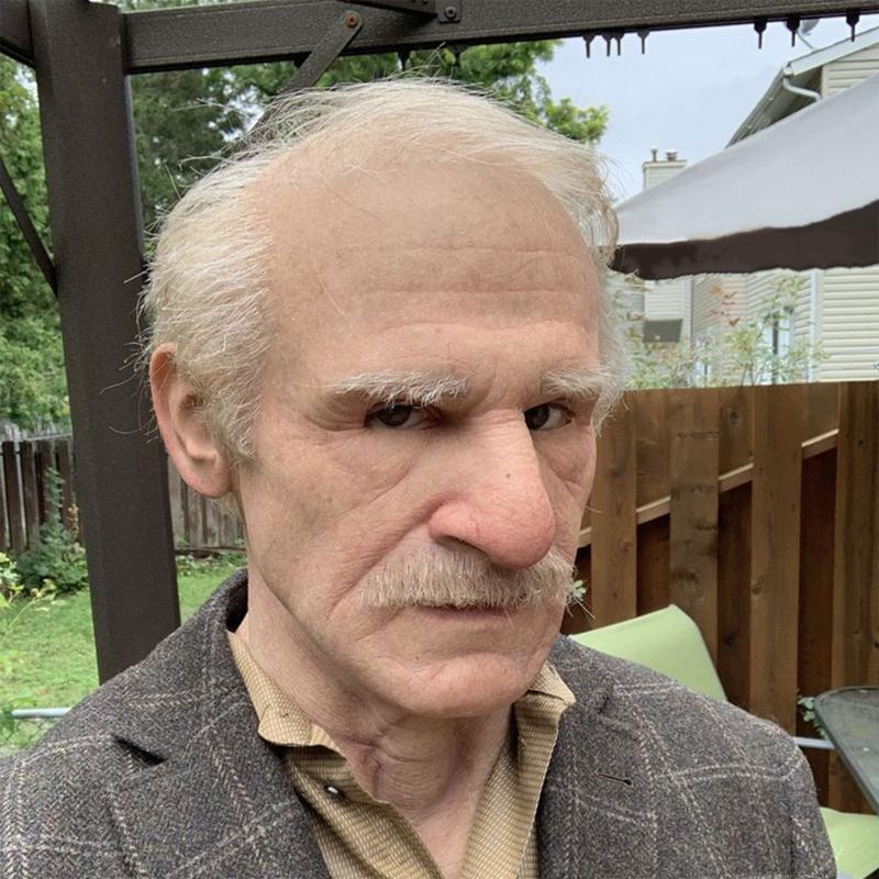 Halloween Old Man Latex Mask Scary Photography Bar Haunted House Decor