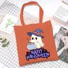 Halloween Halloween Printed Canvas Bag Lazy Style Trend Student Leisure Shoulder Bag Large Capacity