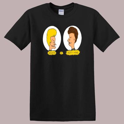 Beavis And Butthead Maglietta Nera Top Unisex