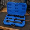 14 Pieces PassThrough Socket Set 12Point Metric Hard Case Tool Kit