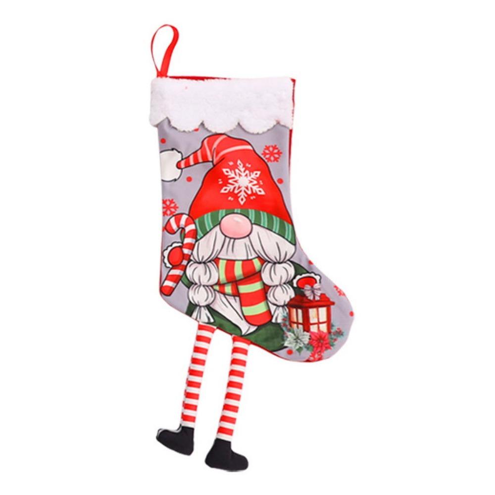 Personalizované vánoční ponožky Opakovaně použitelné vánoční dárkové tašky Vánoční dekorace Sáček na cukroví Domov