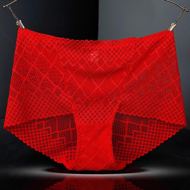 Neue Frauen Atmungsaktive Höschen Sexy Spitze Mesh Hohl Seide Knickers Unten Baumwolle Gesundheit Briefs Qualität Butt Lifter Hosen Plus größe