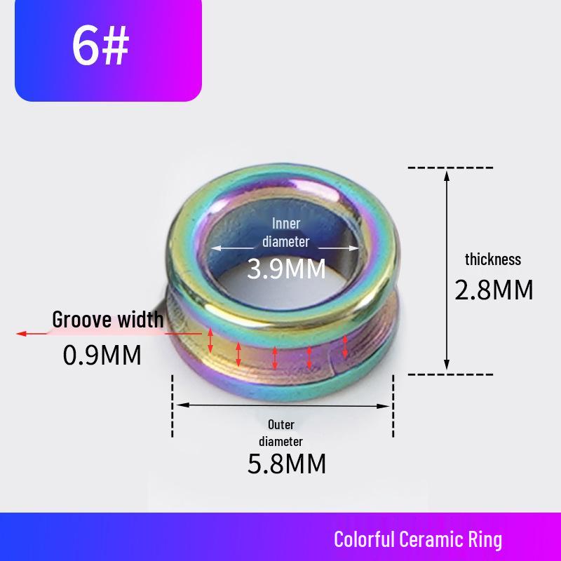 U-Shaped Ceramic Guide Ring for Fishing Rod Modification and Repair, with Groove and Tying Ring, DIY Parts.
