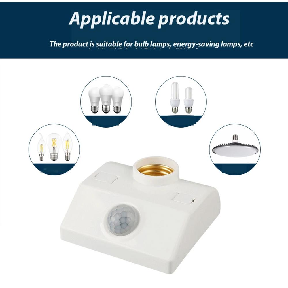 AC110-240V LED Automatický Infračervený IR Senzor Pohybu Lidského Těla Držák Lampy LED Žárovka Světlo Patice E27 Držák Nástěnné Lampy