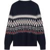 Tommy Hilfiger Cotton American Vintage Fair Isle Pattern Loose Fit Pullover Sweater Men Sweater MW0MW40842