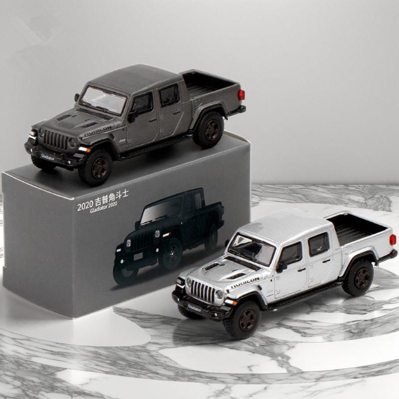 1/64 Jeeps Gladiator Rubicon Alloy Pickup Car Model Diecast Metal Off-road Vehicle Car Model Simulation Miniature Scale Toy Gift