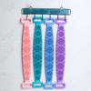 Silicone Double-Sided Exfoliating Back Scrubber for Men and Women - Long Strip Bath Towel