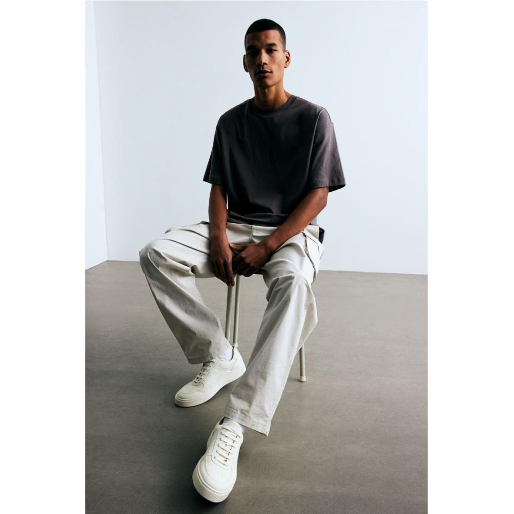 H M Loose FiT T sHirT Dark Grey