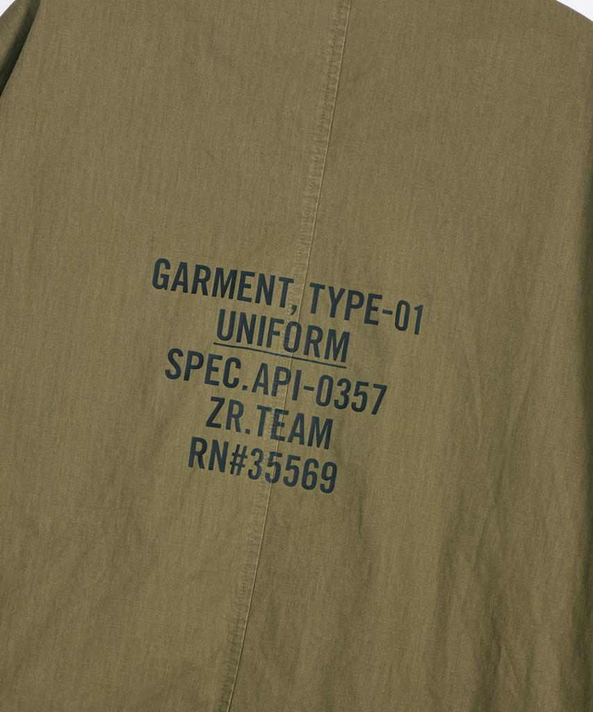 At The Moment Garment Washed Cotton Field Jacket_Olive