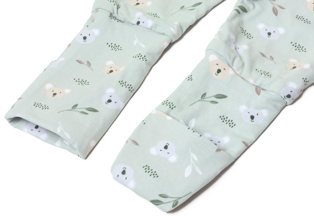 Double-sided Sleeping Bag with Feet for Kids 3-4 Years Old -mint Koala
