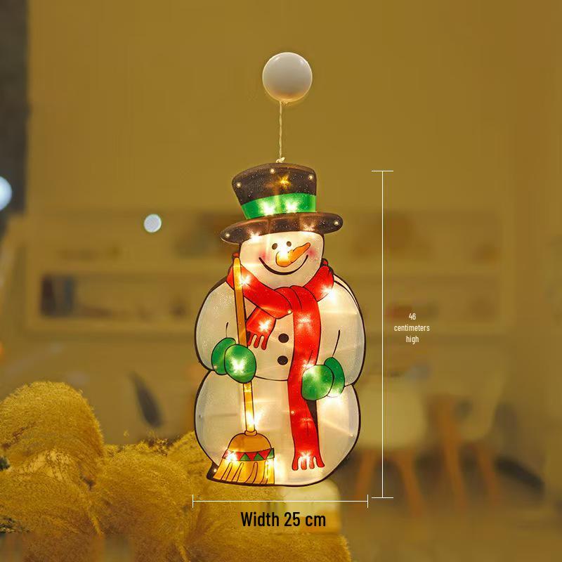 Grenzüberschreitende Weihnachts-Saugnapflichter: Weihnachtsmann, Rentier & Baumdekorationen für Schaufenster und Feiertagsatmosphäre