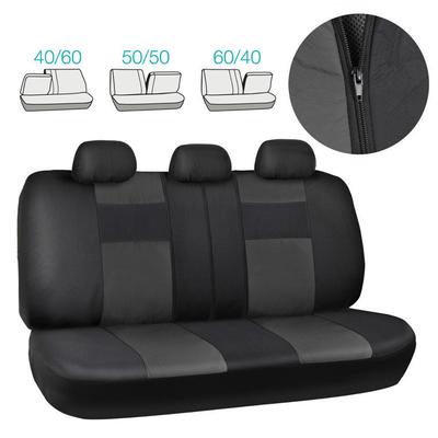 Set Coprisedili Universali in Pelle PU Neri Impermeabili Interni Auto