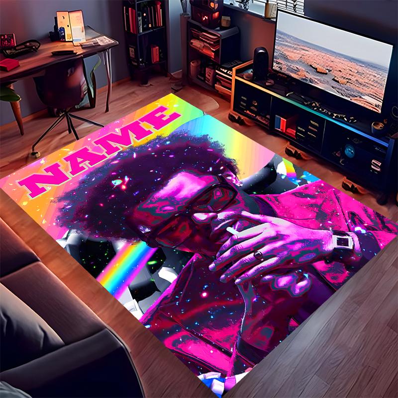 Custom Personalization The Weeknd Print Area Rug - Soft, Washable Non-Slip Indoor Mat,Living Room,Home&Office Decorative Rug