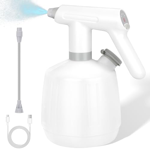 SANLIKE Electric Watering Can Sprayer, 2L Large Capacity, Extension Nozzle, Side Water Inlet, Automatic, Type-C Rechargeable, Compact, Convenient for