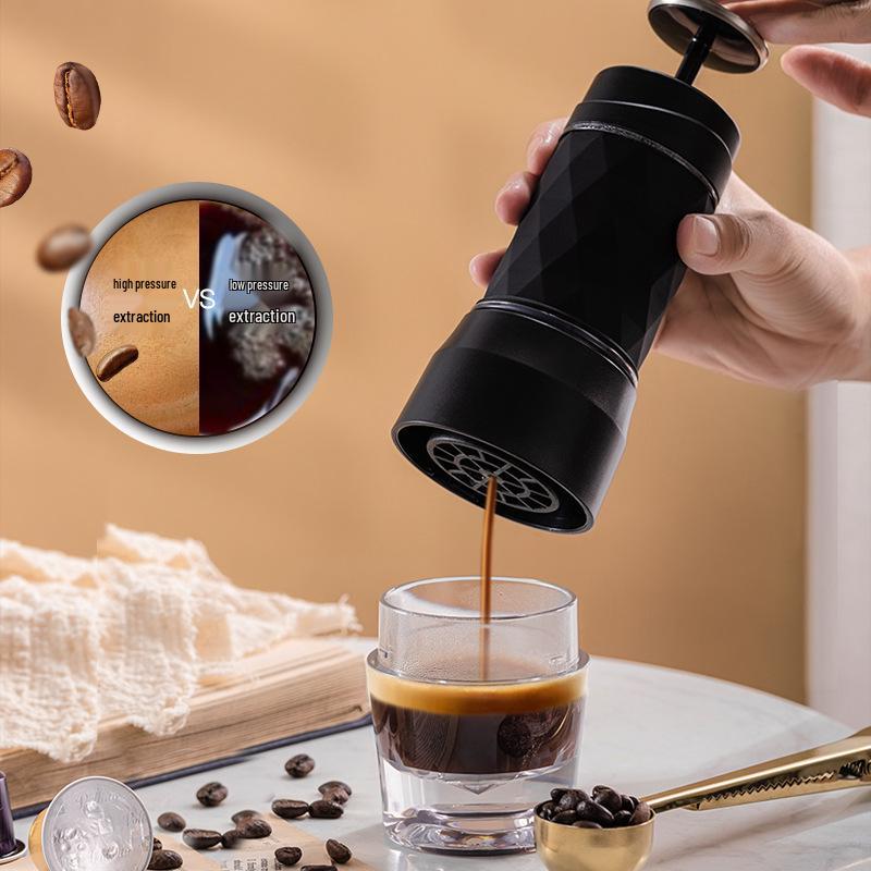 Portable 3-in-1 Hand-Press Coffee & Espresso Maker for Travel