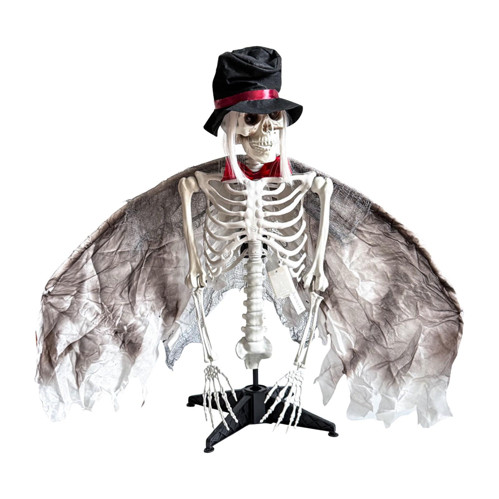 

Halloween Decorations Skeleton Angel With Flapping LED Light Up Motion Cosplay Prop For Party Decoration One Size чёрный