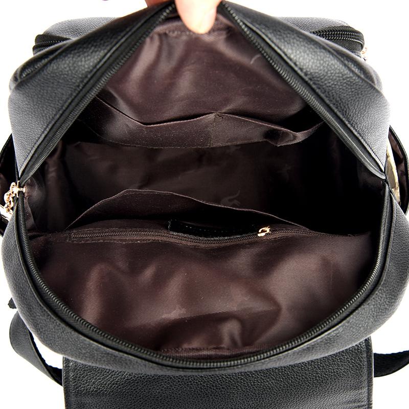 Dámská taška z měkké kůže Batoh pro maminku Proti krádeži Cestovní batoh