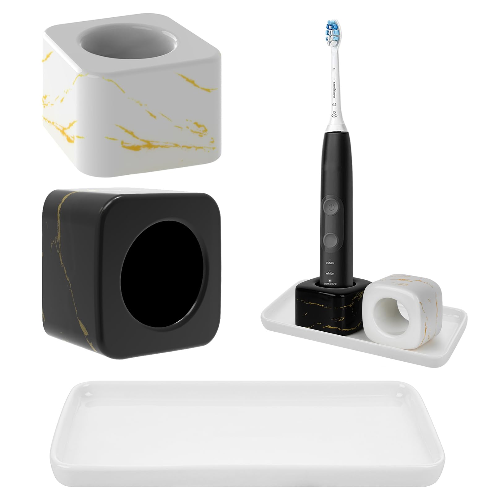 

Linkidea Керамический Электрический Держатель для Зубных Щеток со Стандартной Ручкой Настольный Органайзер для Зубных Щеток с Philips Sonicare ProtectiveClean и Серией iO