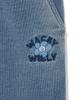 WACKY WILLY Women'S Washed Denim Semi-Wide Cargo Pants Blue