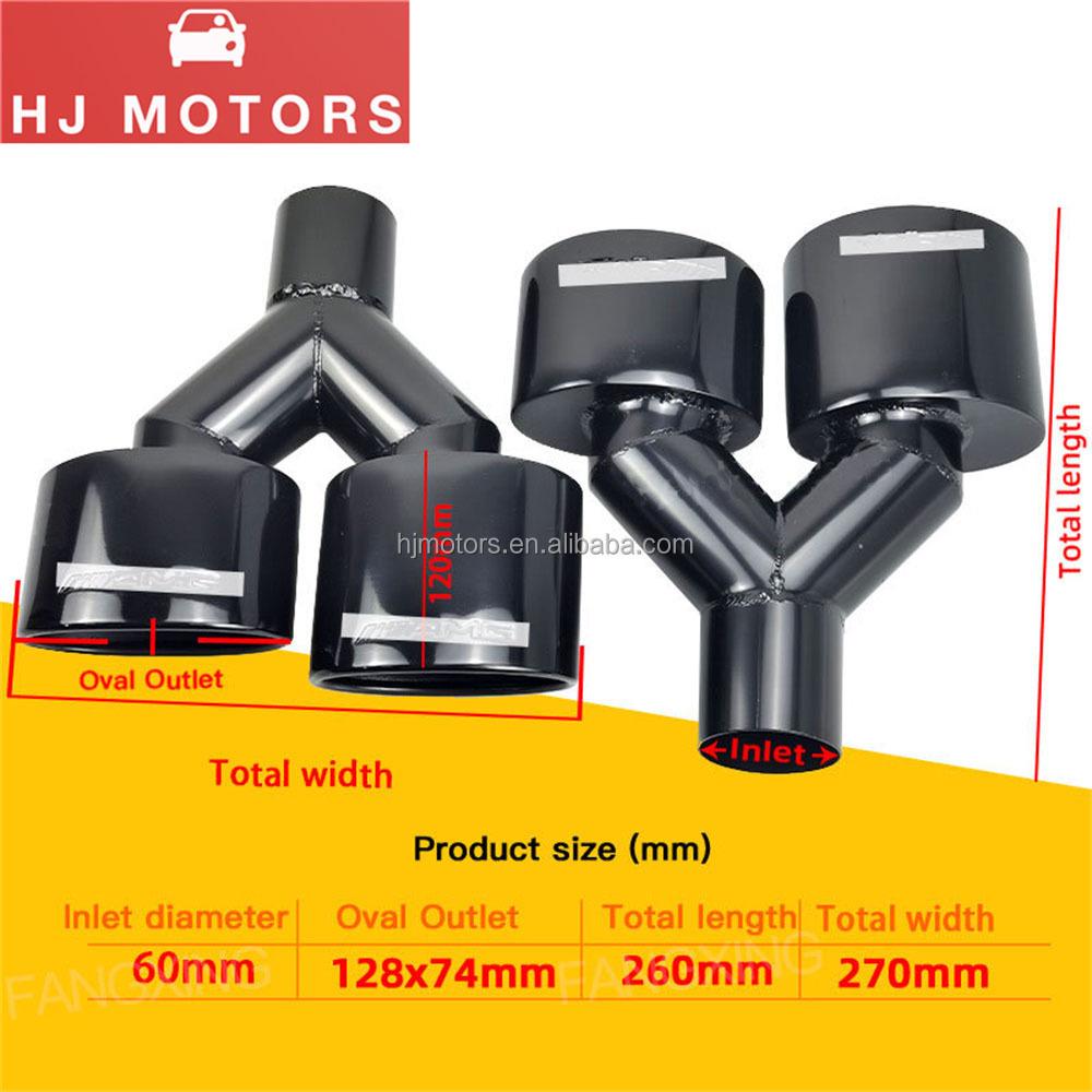 Mercedes W204 C-Class C63 AMG Stainless Steel Y-Shaped Exhaust Tip Tailpipe