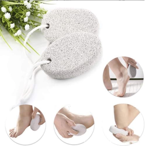 Bookwarm Natural Pumice Stone for Foot Care, Exfoliating, Bath Stone, Massage, Improves Blood Circulation, Washable, Reusable, Unisex (Stone Gray)
