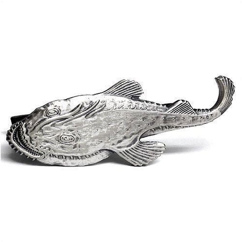 ISHOKUYA (Ishokuya) Angler Series Unique Fish Tie Clip, Tie Clip, Anglerfish Tie Bar