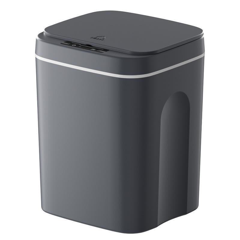 2026 Smart Induction Trash Can with Built-in Press Ring, Long Battery Life, 16L Capacity for Living Room