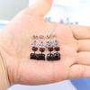 1 Pair Gothic Viking Rune Stud Earrings For Women/Men Stainless Steel Cubic Zirconia Rock Punk Piercing Jewelry