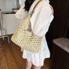 Niche Bag Women's Summer New Woven Hollow Shoulder Bag Casual Lazy Wind Tote Armpit Bag