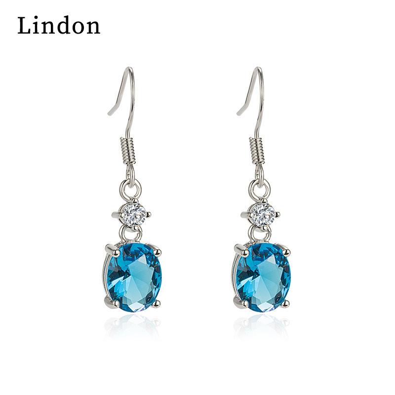 

Серьги Lindon Серьги-подвески для женщин Подарки на свадьбу синий