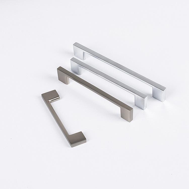Modern Aluminum Furniture Hardware Pull Handle Solid Cabinet Drawer Handle Knob