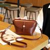 Unique and sophisticated genuine leather women's bag, vintage shell bag, top-layer cowhide small bag, vegetable-tanned leather crossbody shoulder bag