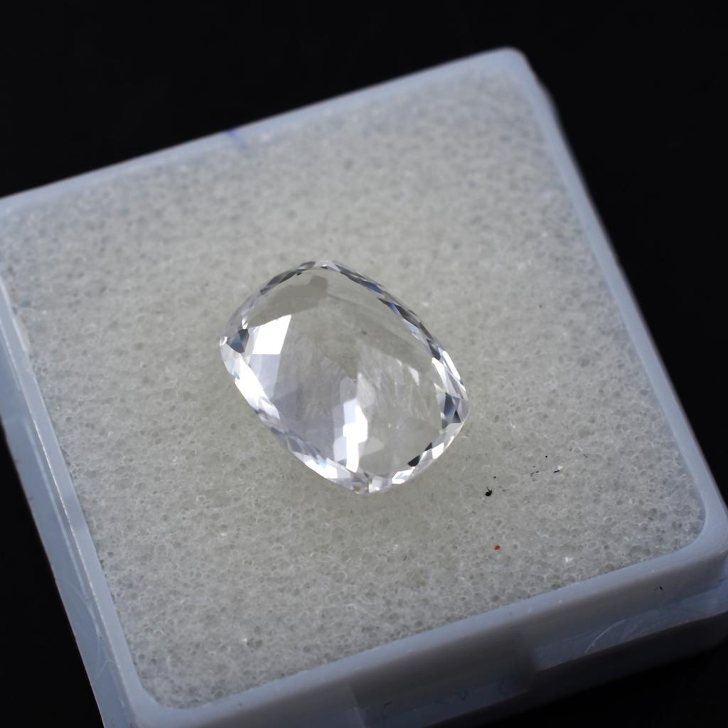 6.65 Ct Natural White Sapphire Cushion Cut CERTIFIED Pendant Size Loose Gemstone Ay-863-sa