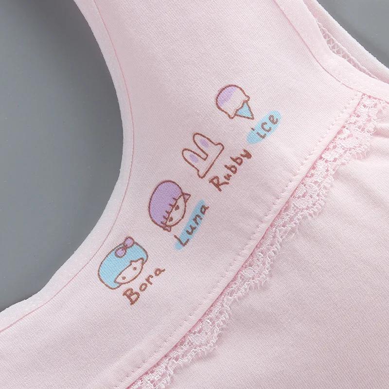 Teen Girls Training Bras Puberty Wireless Elastic Bra Cotton Free Size Sport Tank Tops Underwear Dropshipping