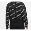 Nike Pro Dri-FIT Loose Fit Knit Tag Crew Neck Long Sleeve Sweatshirt Women Tops Black CJ3589-010