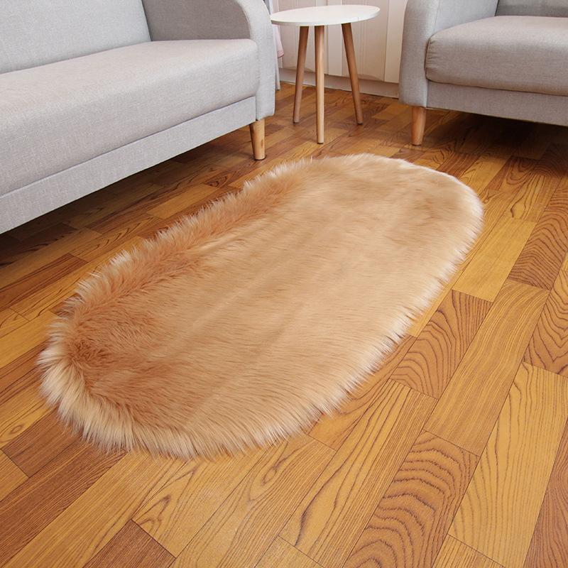 Oval Carpet Plush Carpet Living Room Soft Carpet Room Bedroom Rug Sofa Coffee Table Floor Mat