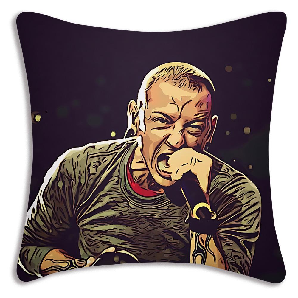 World Famous Rock Band Linkin P-Park Pillow Covers Sofa Decorative Home Double-Sided Printing Short Plush Cute Cushion Cover