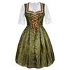 Vestito per Festival della Birra Bavarese da Donna in Tessuto di Poliestere Costume di Halloween per Spettacolo Teatrale