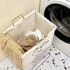 1Pc Large Capacity Dirty Clothes Basket Folding Storage Laundry Storage Box With Handle Foldable Storage Bag